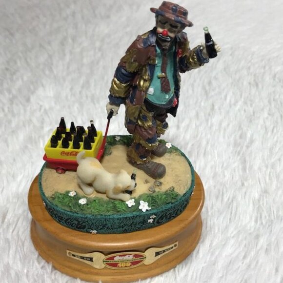 Vintage Coca-Cola Limited Edition Emmett Kelly 'To Market' Musical Figurine - Picture 8 of 16